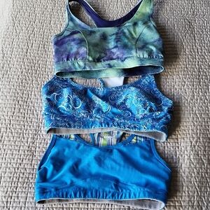 Set of Three Colorful Sports Bras